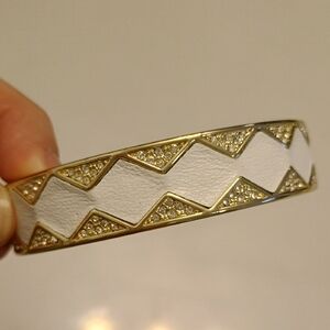 House of Harlow 1960 White and Gold Bracelet